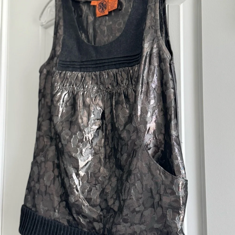 Tory Burch Black and Silver Blouse